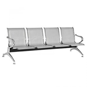 SILLA TANDEM 4 PUESTOS ACERO GRIS 33100