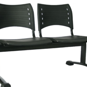 TANDEM SALA ESPERA 2 PUESTOS NEGRO SMART 6637