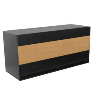 Archivador flotante de pared frente 90cm franja melamina