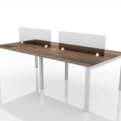 Escritorio modular Ecoworking 4 puestos recto 240×120 melamina 18mm