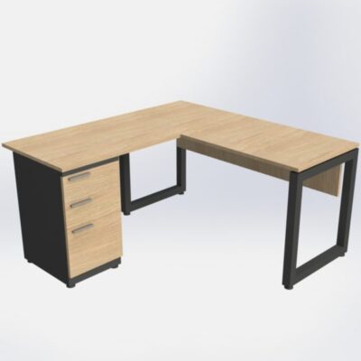 Escritorio en L esquinero en madera Quattro