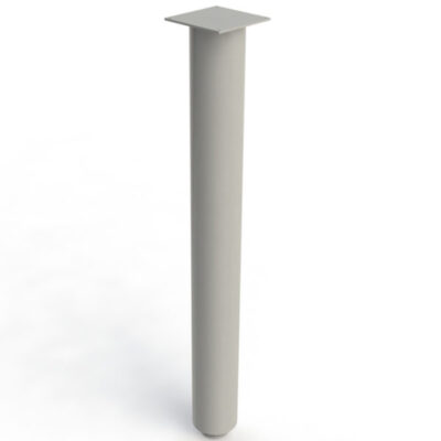 Pedestal pata redondo para escritorio o mesa 3 pulgadas