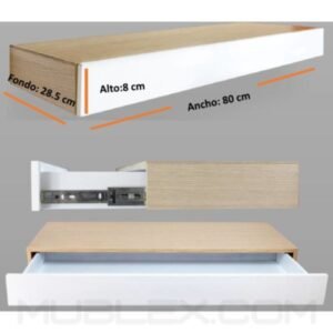 Repisa flotante con cajón