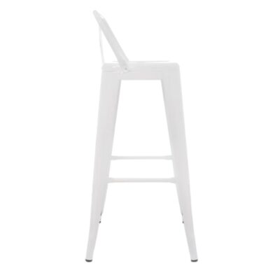 Silla bar Cloe blanca con espaldar