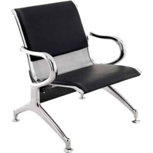 Silla de espera cromo metálica cuerina 1 puesto