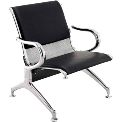 Silla de espera cromo metálica cuerina 1 puesto