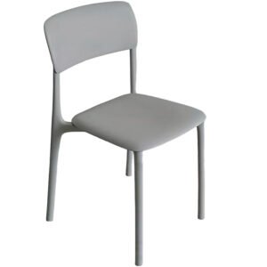 Silla de diseño Coleta plástica gris
