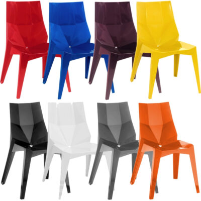 Silla de diseño Diamante con protección UV para exteriores