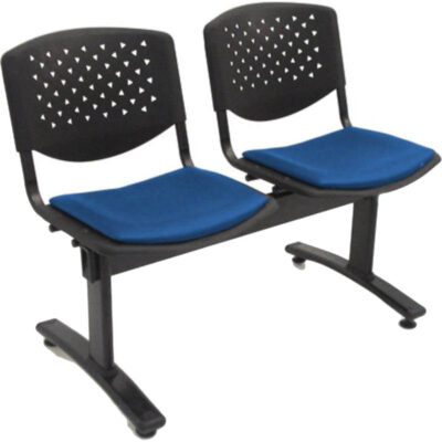 Silla tándem Prisma tapizado 2 puestos