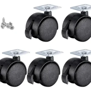 Ruedas plata 5X para silla 50mm