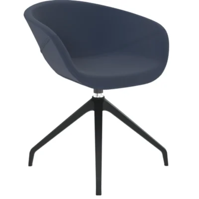 Sillón Mara base swiss negra