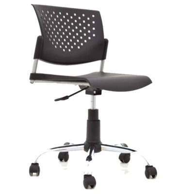 Silla Butterfly giratoria negra base cromo