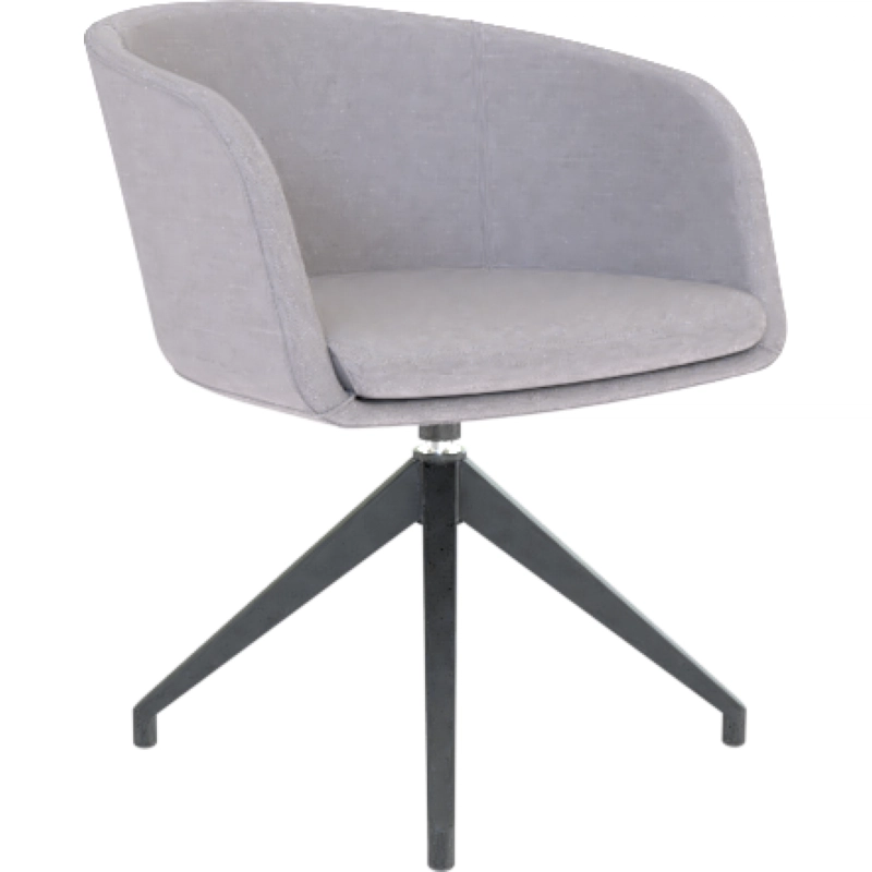 Poltrona Boom gris base Kore metálico