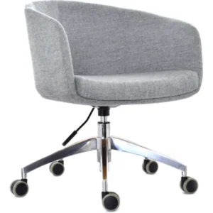 Poltrona Boom giratoria base aluminio gris