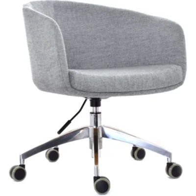 Poltrona Boom giratoria base aluminio gris