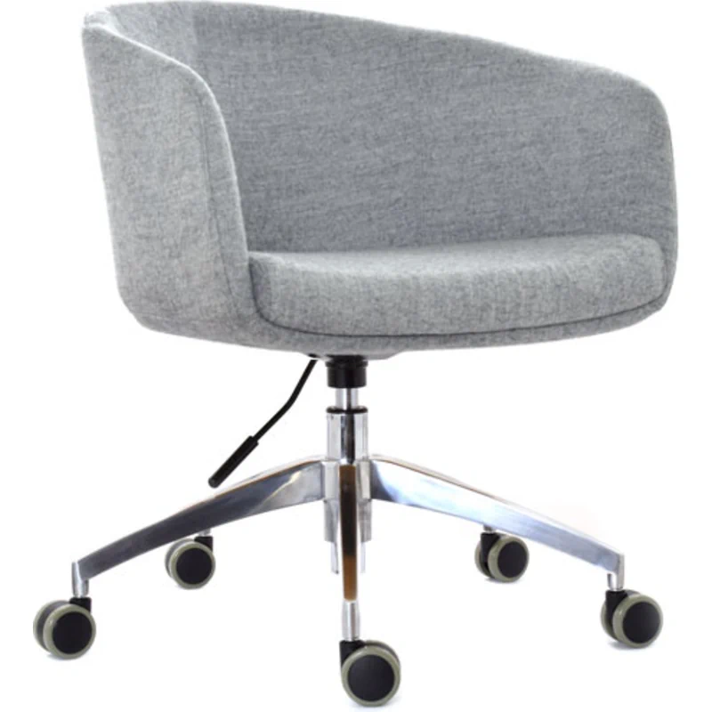 Poltrona Boom giratoria base aluminio gris