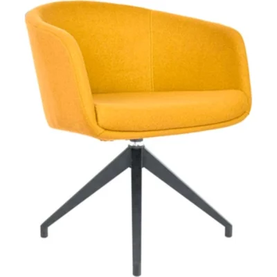 Poltrona Boom mostaza base Kore metálico