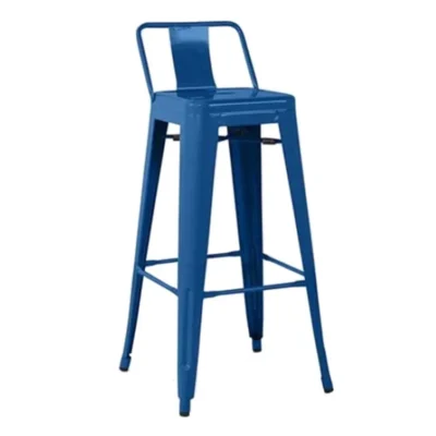 Silla bar Cloe azul con espaldar