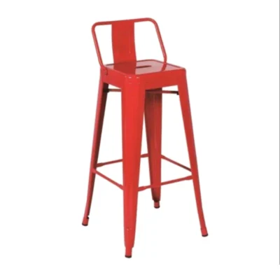Silla bar Cloe roja con espaldar