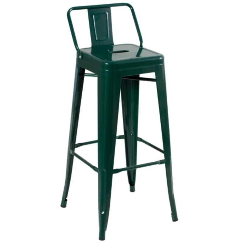 Silla bar Cloe verde con espaldar