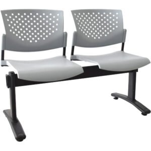 Silla Tándem Butterfly 2 puestos gris