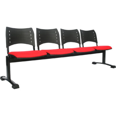 Silla de espera Tándem Smart asiento tapizado 4 puestos