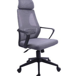 SILLA PRESIDENTE CADIZ #2 MCO NEGRO MALLA GRIS 3950