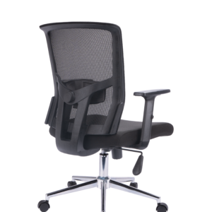 SILLA ERGONOMICA ESTAMBUL GERENTE MCO NEGRO BASE CROMO