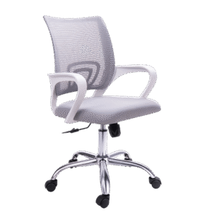 SILLA ERGONÓMICA ATLANTA ECO GERENTE MCO BLANCO MALLA GRIS CROMO 0855