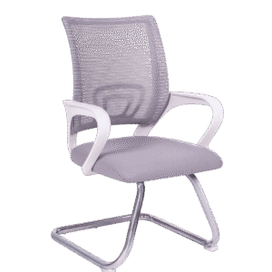 SILLA INTERLOCUTORA ATLANTA ECO MCO BLANCO MALLA GRIS CROMO 0856