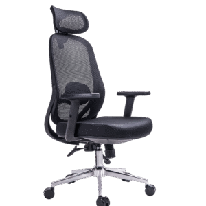 SILLA ERGONÓMICA HAMBURGO PRESIDENTE MALLA NEGRA 0909