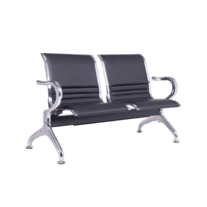 SILLA TANDEM JUNIOR CROMO ECO TAPIZADO 2 PUESTOS 3502