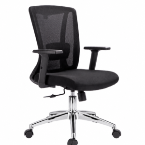 SILLA ERGONÓMICA PORTUGAL GERENTE MCO NEGRO BASE CROMO 3-1662