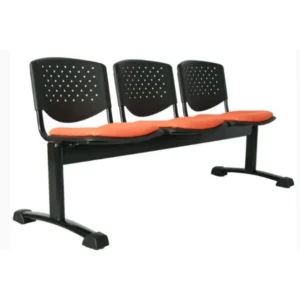 TANDEM RISMA ASIENTO TAPIZADO 3 PTOS BASE NEGRA 40108