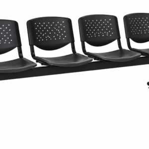 SILLA TANDEM RISMA DE 4 PUESTOS BASE NEGRA 6520